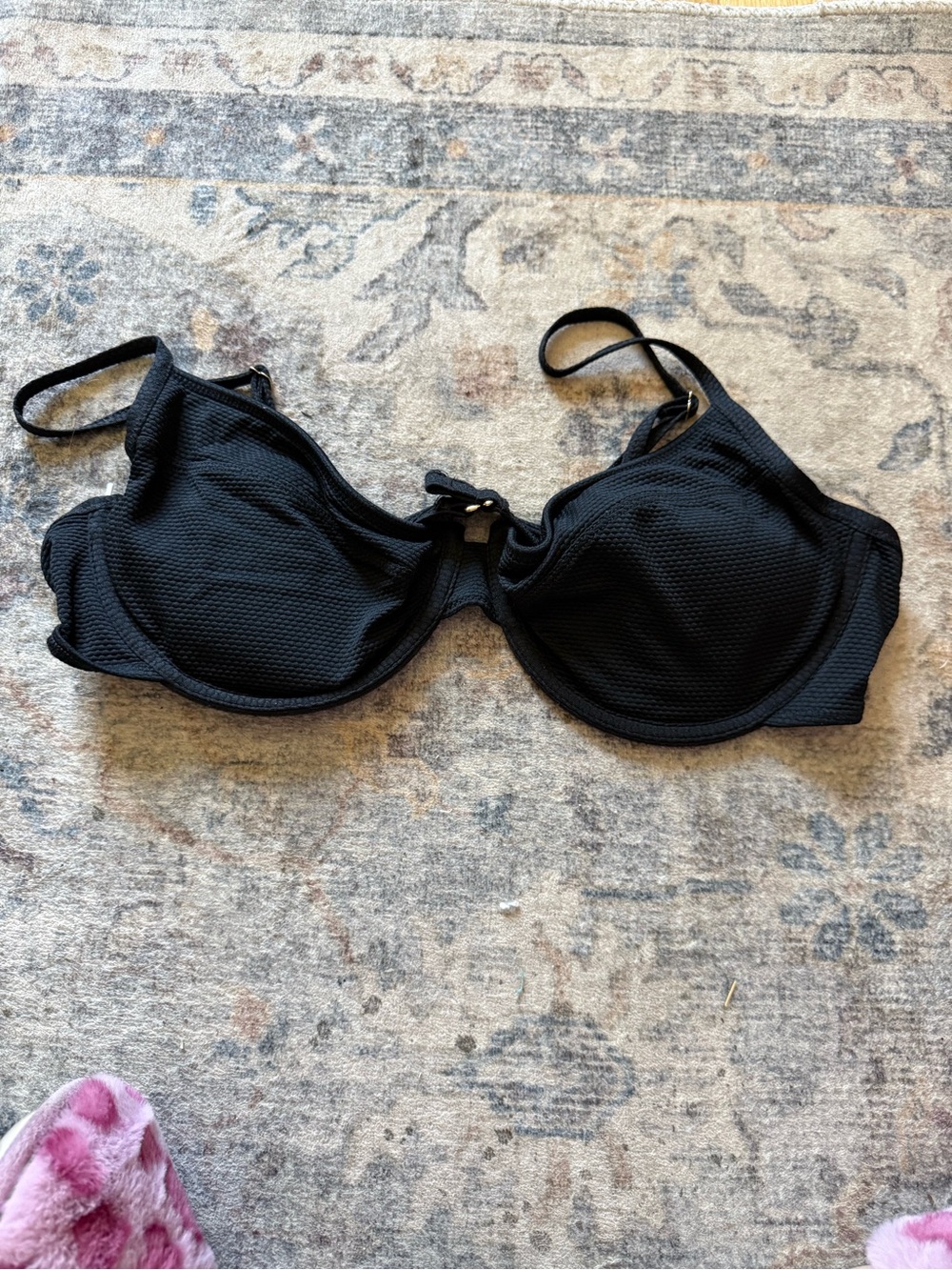 Black Underwire Swim top